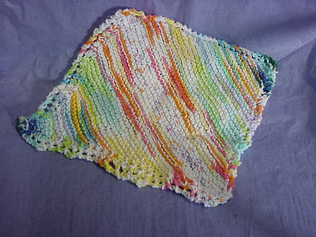 HAND KNIT 100% COTTON FACE OR DISH CLOTH